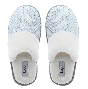 Cómodo deslizamiento de espuma de memoria azul claro antideslizante Suela antideslizante cálida interior al aire libre zapatilla - Product Image 1