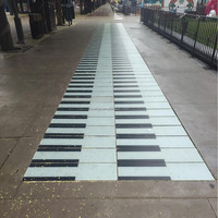 Piano de danse interactif à LED 100*30cm Brique inductive à changement de couleur pour paysage, scène et escaliers