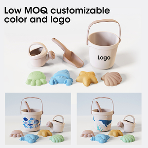 Ensemble de jouets de plage en silicone de qualité alimentaire, non toxique, écologique, unisexe, pour enfants, jeu en plein air, seau, pelle, moules d'animaux JINHONG - Product Image 5