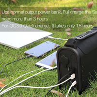 Banco de energía Solar portátil de 96000mAh, función práctica, Panel Solar para acampar al aire libre de 100000mAh para bomba de ordenador portátil, enchufe de voltaje de carga de 5V