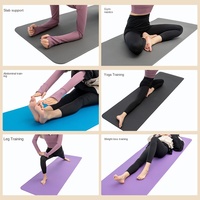 Esterilla de yoga plegable extra grande TPE NBR de alta densidad de 10mm de espesor con logotipo personalizado de ejercicio antideslizante para hombres y mujeres