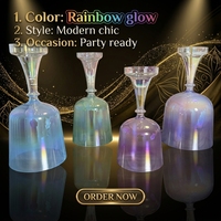 Chalice chantante en cristal alchimique Aurora Pearl HF 432Hz 440Hz - Bol du Saint Graal en quartz pur à 99,99% pour la guérison sonore et la méditation