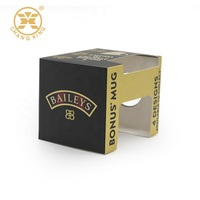 Caja de embalaje de taza impresa personalizada con ventana de plástico, taza de café, Taza de cerámica, caja de papel de cartón, Material reciclable