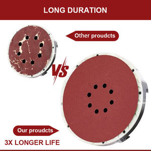 5 Inch 125Mm P40-2000 8 Gaten Aluminiumoxide Granaat Haak En Loop Back Schuurschijf Odm Oem Dnschie Merk Voor Auto Hout Stopverf - Product Image 5