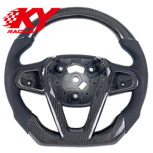 Volante de Fibra de Carbono Estilo Carreras Personalizado para BMW Serie 3/5 G20 G21 G28 G30 G31 G38 M4 M5 M8 X3M X4M X5M X6M F90 F40 F44 - Product Image 1