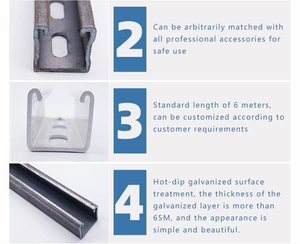<span class=keywords><strong>Gi</strong></span> điện rãnh kênh/unistrut kênh 41x41x2.5 HDG/41x21 không unistrut - Product Image 5