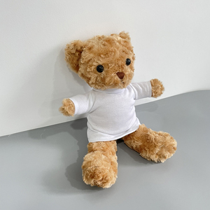 <strong>Wholesale</strong> <strong>Sublimation</strong> <strong>Teddy</strong> <strong>Bear</strong> 30cm Stuffed Animal with White Blank <strong>T</strong> <strong>Shirt</strong> for Plush Toy for DIY Printing - Product Image 5