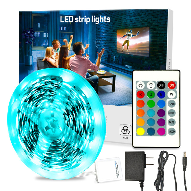 RGB Music Sync Color Changing Remote App Control Flexible Smart PVC LED Light Strings for Landscape Lighting