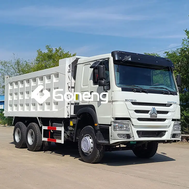 Fornecedor confiável branco sinotruck usado howo caminhão basculante 6x4 na china 371 hp 375 usado caminhão basculante para venda