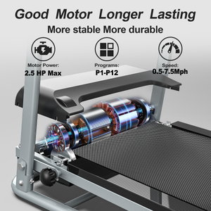Tapis Roulant Elettrico Pieghevole Nero con Display LED e Inclinazione Motorizzata per Palestra Domestica - Product Image 4