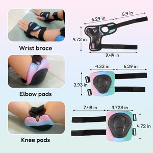 Conjunto de Equipo de Protección Deportiva para Niños, Carcasa de ABS, Espuma EPS, Casco Ajustable, Protectores de Rodilla, Codo y Muñeca para Niños y Niñas - Product Image 6
