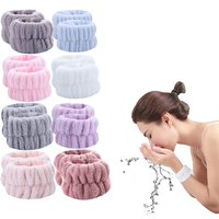 Grandes filles poignet humide et bandeaux élastiques pour cheveux arc soins de la peau femmes bandeaux brodés noeud Spa bandeau Kit de fabrication