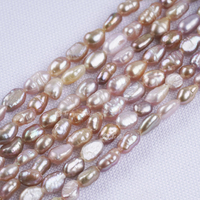 Muses Jewels - Grande promotion - Perles d'eau douce colorées en forme de riz - Brins de perles en vrac - 3-4 mm - 18 cm - Perles naturelles pour la fabrication de bijoux