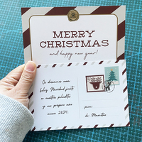 Tarjeta de Felicitación de Lujo con Logotipo Personalizado, Tarjeta de Agradecimiento, Impresión Offset, Estampado en Oro, Barnizado Mate, para Ocasiones Festivas, Papel