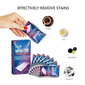 Nouvelle sortie : Bandes blanchissantes pour les dents sans peroxyde, 6 % de peroxyde d'hydrogène, avec étiquette privée pour usage domestique, saveur menthe, bleu - Product Image 4