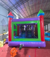Rumah Bouncy Tiup Yuejia Cb-08 PVC Terlaris, Perosotan Indoor Seru, Lapangan Bermain Anak Kapasitas 500kg untuk Penggunaan Komersial