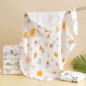 Organic Baby Bath Towel with Hood Cotton Thick New Born Poncho Toddler Baby Kids Bath Towel - Product Image 3