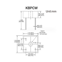 Componentes Electrónicos CXCW, Fuente de Alimentación, Rectificador de Puente para Dispositivos de Corriente Continua, KBPC3510/KBPC3506/KBPC3508/KBPC3504