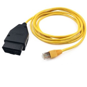 Câble de diagnostic Ethernet jaune BMW pour la détection des pannes des voitures de la série F - Product Image 1