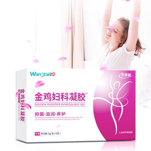 Gel gynécologique Wangtailin 5g x 5 pièces Golden Rooster |   Soin lavant intime aux herbes pour l'hygiène féminine, imprimé en sérigraphie - Product Image 3