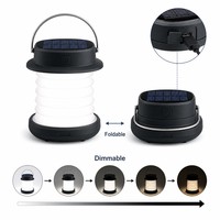 Lanterne de camping pliable rechargeable à énergie solaire et lampe frontale avec fonction de charge USB