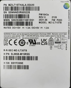 SSD HDS 15TB SLM5B-M15RSS MZ-WLL3T8C Grande capacité 15TB pour un stockage de données étendu. Performances SAS haute vitesse - Product Image 4