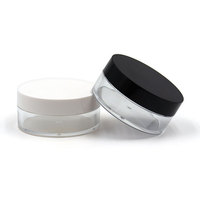 Pot à poudre libre vide de 20g avec tamis élastique, étui à poudre cosmétique transparent, conteneur de maquillage, impression de logo personnalisée