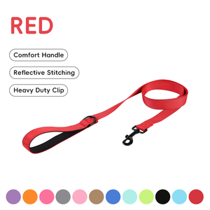 สายจูงสุนัขไนลอนสีม่วงแบบสะท้อนแสงสำหรับฝึกสุนัขเดินและวิ่ง - Product Image 1