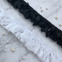Dentelle à franges en tissu chiffon tissé à la machine de 2 pouces, accessoires pour vêtements DIY, textile de maison