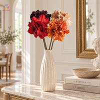Bunga Amaryllis Buatan PU Multi-Kepala Ukuran Besar 70CM, Tangkai Panjang, Dekorasi Bunga Realistis