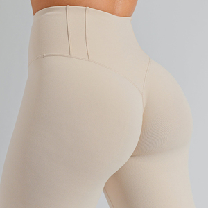 Vêtements de sport OEM, pantalon de yoga en nylon et élasthanne à carreaux, séchage rapide, taille élastique, coupe-vent, respirant, effet push-up, pour la salle de sport et l'entraînement - Product Image 6