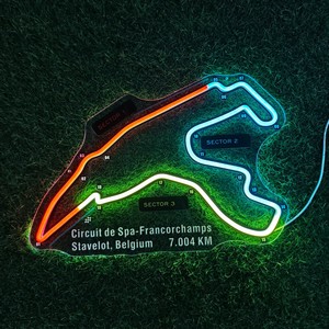 Letrero de Neón Personalizado LED Circuito Silverstone Acrílico Impermeable Personalizable - Product Image 1