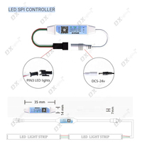 Contrôleur SP621E pour LED adressables WS2811 WS2812B, dynamique, Bluetooth, avec application, variateur RGB