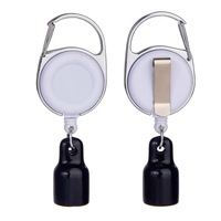 En gros usine, Porte-badge rétractable en gel de silice pour porte-briquet, avec pochette de protection ronde, logo personnalisable, accessoires pour fumeurs