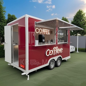 Camionnette à café en fibre de verre entièrement équipée, remorque alimentaire mobile pour la vente de glaces et de snacks - Product Image 4