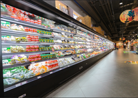 Réfrigérateur à fruits Carrier de 3,8 mètres, armoire réfrigérée de supermarché, vitrine verticale pour légumes
