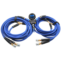 Kit de gonflage et de dégonflage de pneus à double tête pour camion/SUV/tout-terrain - Embout de gonflage rapide avec outil de noyau de valve en laiton et étui de transport