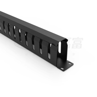 1U Hauteur Standard Fibre Câble Organisateur Métal Réseau Câble Gestion Patch Panneau Monté sur Rack