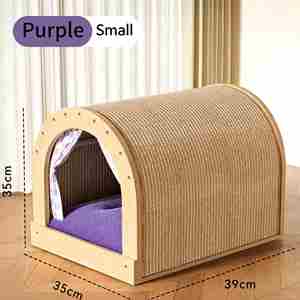 Maison de luxe moderne pour chat et griffoir en sisal imperméable, design ovale surélevé, anti-morsure, haute qualité, pour usage intérieur - Product Image 5
