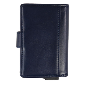 CardHoda PU Leather Short Card Holder <b>RFID</b> <b>Blocking</b> Snap Closure Minimalist Unisex <b>Wallet</b> Dark Blue - Product Image 4