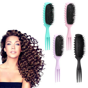 Pinceau à boucles définissantes avec broches pour réduire la séparation des cheveux bleus et définir les cheveux bouclés. - Product Image 6