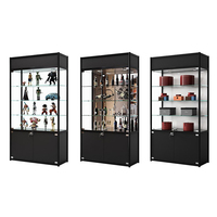 Boutique Retail Store Smoke Shop Vitrine Möbel Glas vitrine mit LED-Licht Vitrinen mit Schloss