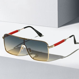 DOISYER奢华超大设计师男士偏光太阳镜复古一体式方形飞行员风格驾驶新款太阳镜 - Product Image 1