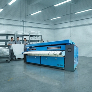 Machine à repasser industrielle entièrement automatique à vapeur au gaz/GPL, <span class=keywords><strong>largeur</strong></span> de repassage 1500-3300 mm, garantie de 2 ans, certifiée ISO - Product Image 2