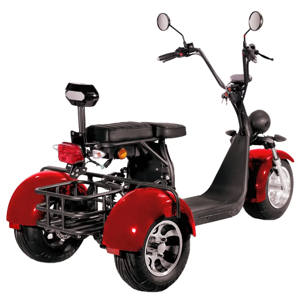 EEC/COC onay sokak pedallı üç tekerlekli kargo motosiklet Golf üç tekerlekli bisikletler yetişkin Citycoco Scooter