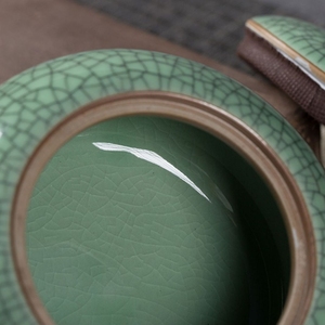 Cao cấp chung trà gốm lưu trữ Jar lớn kích thước nhỏ có sẵn cổ điển màu kín nồi cho hộ gia đình trà bên - Product Image 4