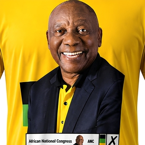Maglietta Elettorale ANC Sudafrica Cyril Ramaphosa - Campeggio Elettorale - T-shirt Sublimata 'Let's Do Pre Together Vote ANC' - Vendita all'Ingrosso - Product Image 2