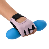 Gants de fitness HBG 2577 respirants avec support de poignet rose, antidérapants, réglables, pour l'entraînement, l'exercice, la musculation, pour femme