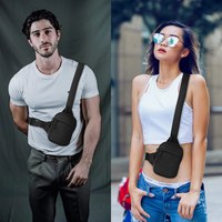 Sac de poitrine unisexe en nylon pour le sport et les loisirs, petit sac à dos, sac messager, sac banane pour téléphone portable, sacoche tendance