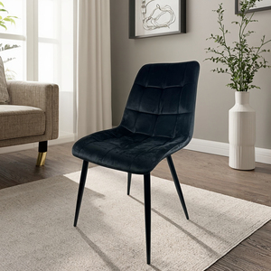 Chaise de salle à manger en velours, style luxe léger, vente directe d'usine, vente en gros, durable, pour cuisine et café - Product Image 6